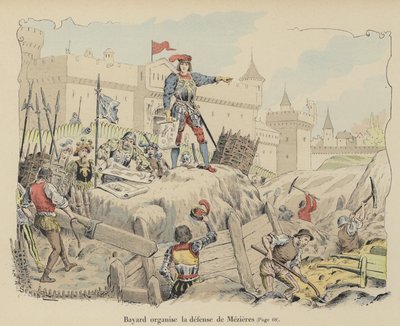 Le Chevalier de Bayard organisant les défenses françaises au siège de Mézières, France, 1521 - Paul de Semant